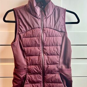 Lululemon Athletica Maroon Quilted Vest